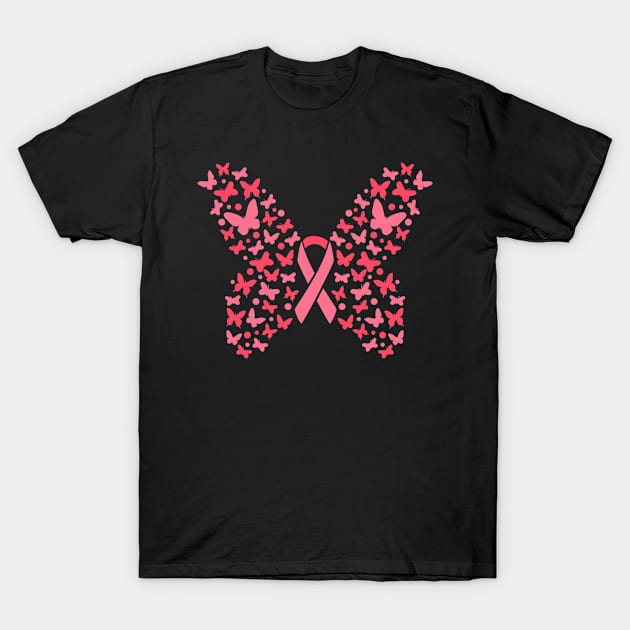 Breast Cancer Ribon T-Shirt by gdimido